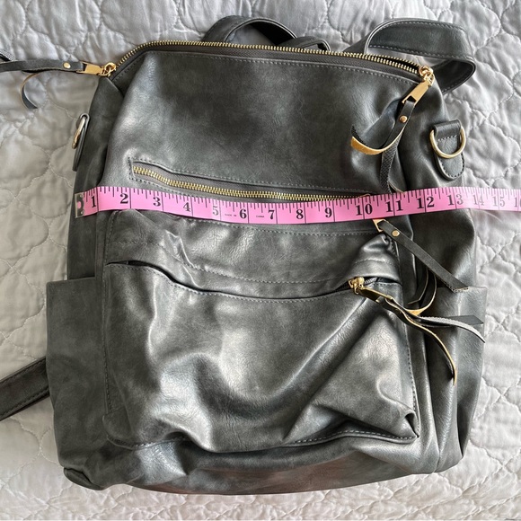 Modem + Chic Dark gray backpack with removable multicolored strap - Picture 4 of 14